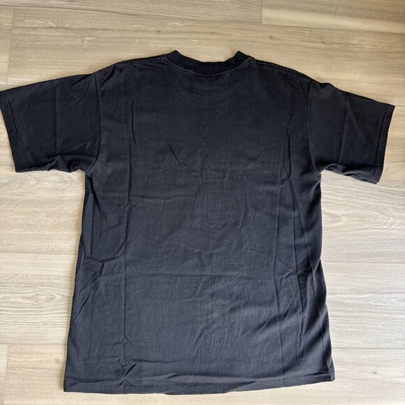 Vintage “Eat‎ Right Exercise Die Anyway” Black Single Stitch Shirt Mens L Fits M - Picture 9 of 9